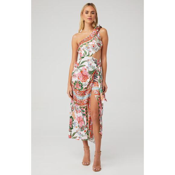 MISA Los Angeles Serina Dress in Casablanca Border